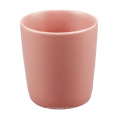 Wholesale Fine Bone Macaron Color Pink Color 7 Ounce Porcelain Tea Cups Set